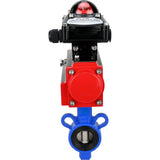 Válvula de mariposa de agua Elephant al-316l-epdm-elephant-da-apl210n, material del cuerpo - aleación de aluminio, material del disco - acero inoxidable AISI 316L, sello - EPDM, actuador neumático operado