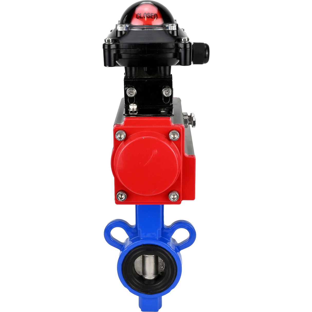 Válvula de mariposa de agua Elephant al-316l-epdm-elephant-da-apl210n, material del cuerpo - aleación de aluminio, material del disco - acero inoxidable AISI 316L, sello - EPDM, actuador neumático operado
