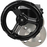 Válvula de bola de acero inoxidable Elephant ksfpt-304-180-ham, material del cuerpo - acero inoxidable AISI 304, material de la bola - acero inoxidable AISI 304, sello - PTFE, operado por manija