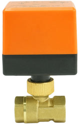 Válvula de bola de latón con puerto estándar roscado NPT/BSP Elephant RP.BRASS.120.MM 232 PSI con accionamiento eléctrico 110VAC sin interruptores de límite
