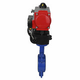 Válvula de mariposa de agua Elephant st-316l-viton-da-4m310-24v-hdm, material del cuerpo - acero al carbono WCB, material del disco - acero inoxidable AISI 316L, sello - VITON, actuador neumático operado