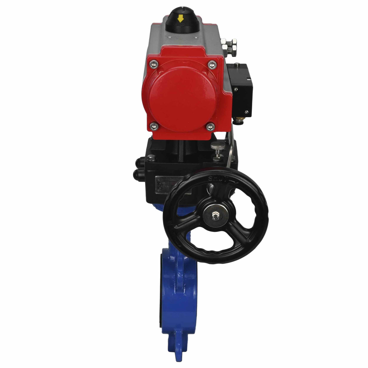 Válvula de mariposa de agua Elephant st-316l-viton-da-4m310-24v-hdm, material del cuerpo - acero al carbono WCB, material del disco - acero inoxidable AISI 316L, sello - VITON, actuador neumático operado
