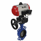 Válvula de mariposa de agua Elephant st-316l-viton-da-4m310-24v-hdm, material del cuerpo - acero al carbono WCB, material del disco - acero inoxidable AISI 316L, sello - VITON, actuador neumático operado