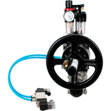 Ball valves Elephant BV3232P(3pc)-FP-W-ISO-H LONG,  body material - Stainless steel AISI 316, seal - PTFE / PTFE / Teflon, with pneumatic actuator double action PA-DA-105-1, 4V320-08 220V, ATU AFC2000