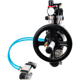 Ball valves Elephant BV3131P(3pc)-FP-W-ISO-H LONG,  body material - Stainless steel AISI 304, seal - PTFE / PTFE / Teflon, with pneumatic actuator double action PA-DA-105-1, 4V320-08 220V, LSU APL-210N, ATU AFC2000