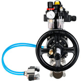 Ball valves Elephant BV3232P(3pc)-FP-W-ISO-H LONG,  body material - Stainless steel AISI 316, seal - PTFE / PTFE / Teflon, with pneumatic actuator double action PA-DA-105-1, 4V320-10 220V, LSU APL-410N Ex, ATU AFC2000