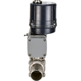 Ball valves Elephant BV3131P(3pc)-FP-W-ISO-H LONG full bore, welded, body - stainless steel SS304, seal - PTFE, with electric quarter turn actuator Elephant QTSA-N-EM-O0-220VAC