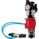 Robinets à boisseau sphérique Elephant BV3131P(3pc)-FP-W-ISO-H LONG DN10-150 passage intégral, corps - acier inoxydable 304, à souder, avec actionneur pneumatique PA-DA, distributeur pneumatique 4V320-08 220V, BKV APL-510N EX et GSV AFC2000