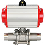 Vannes à boisseau sphérique Elephant BV3131P(3pc)-FP-W-ISO-H LONG DN10-150 passage intégral, corps - acier inoxydable 304, à souder, avec actionneur pneumatique Elephant PA-SA