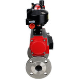 Ball valves Elephant BV3131P(3pc)-FP-F-ISO-H flanged, full bore, three-piece, stainless steel body. steel SS304, seal - PTFE, with pneumatic drive Elephant PA-DA 052-130 pneumatic distributor 4M310-08 220V ATU AFC2000 LSU APL-510N-EX