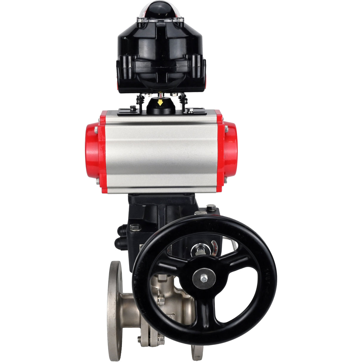 Ball valves Elephant BV3232P(2pc)-FP-F-ISO-H DN15-250 flanged, full bore, two-piece, stainless steel body. steel SS316, seal - PTFE, with pneumatic drive Elephant PA-DA 052-210 pneumatic distributor 4M310-08 220V gearbox MON LSU APL-510N-EX