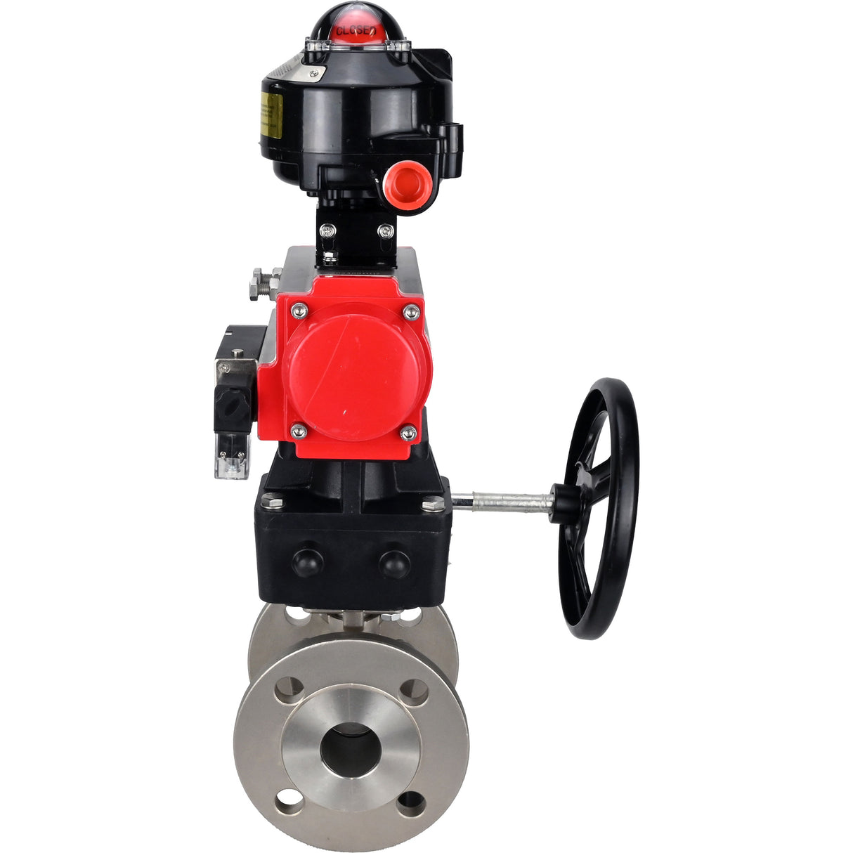 Ball valves Elephant BV3232P(2pc)-FP-F-ISO-H DN15-250 flanged, full bore, two-piece, stainless steel body. steel SS316, seal - PTFE, with pneumatic drive Elephant PA-DA 052-210 pneumatic distributor 4M310-08 220V gearbox MON LSU APL-510N-EX