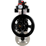 Ball valves Elephant BV3232P(3pc)-FP-F-ISO-H DN65-100 25/40 bar flanged with ISO flange, body - 316 stainless steel, full bore, seal - PTFE, with pneumatic drive PA-DA-105-1, pneumatic distributor 4M310-08 24V, LSU APL-410N Ex, ATU AFC2000