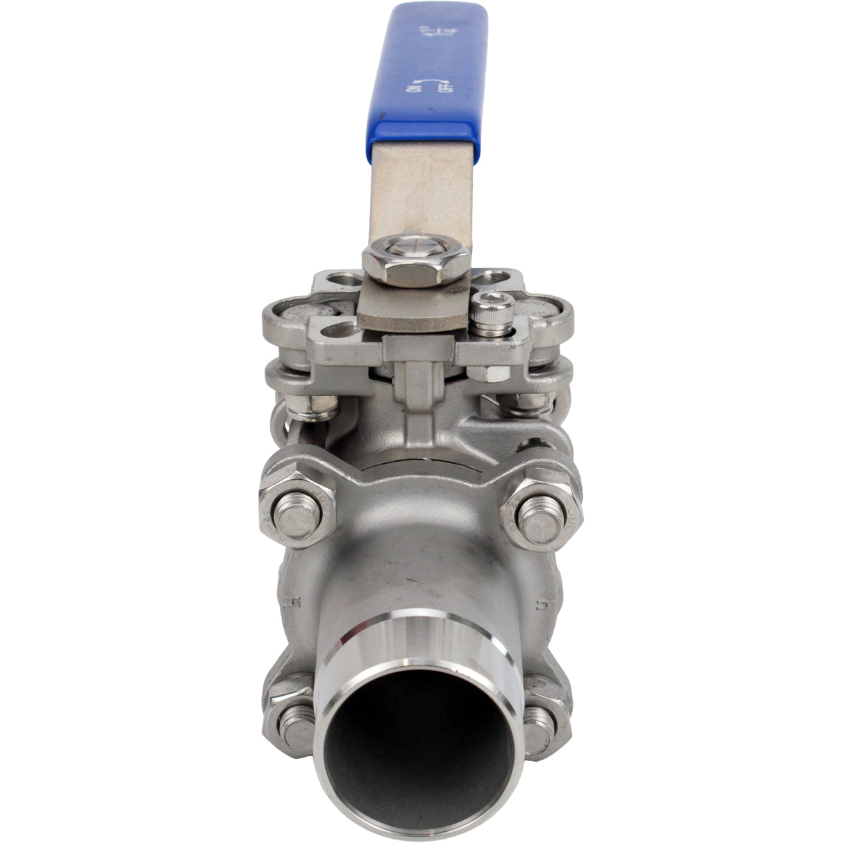 Robinets à boisseau sphérique Elephant BV3131P(3pc)-FP-WH en acier inoxydable SS304, à passage intégral, en trois parties, joint - PTFE, soudé, avec poignée