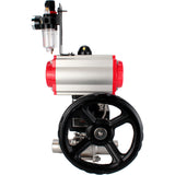 Vannes à boisseau sphérique Elephant BV3131P(3pc)-FP-W-ISO-H LONG à passage intégral, corps - acier inoxydable 304, à souder, avec actionneur pneumatique PA-DA, distributeur pneumatique 4M310-08 220V, réducteur MON et BPV AFC2000