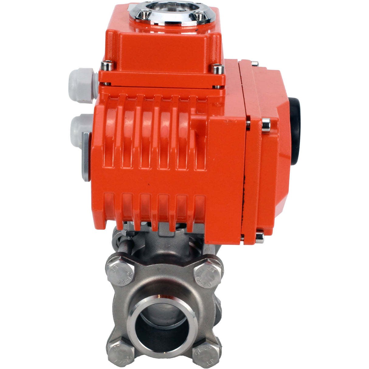 Vannes à boisseau sphérique Elephant BV3232P(3pc)-FP-W-ISO-H à passage intégral, soudées, corps - acier inoxydable SS316, joint - PTFE, avec entraînement électrique 1/4 de tour QT-N-003EM-O1-24VDC-U1 24V HARK