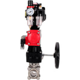 Ball valves Elephant BV3232P(3pc)-FP-W-ISO-H WDVF DN15-32 63 bar full bore, 316 stainless steel, PTFE, for welding, with PA-DA pneumatic actuator, pneumatic distributor 4M310-08 220V, LSU APL-510N EX, manual backup for MON, ATU AFC2000