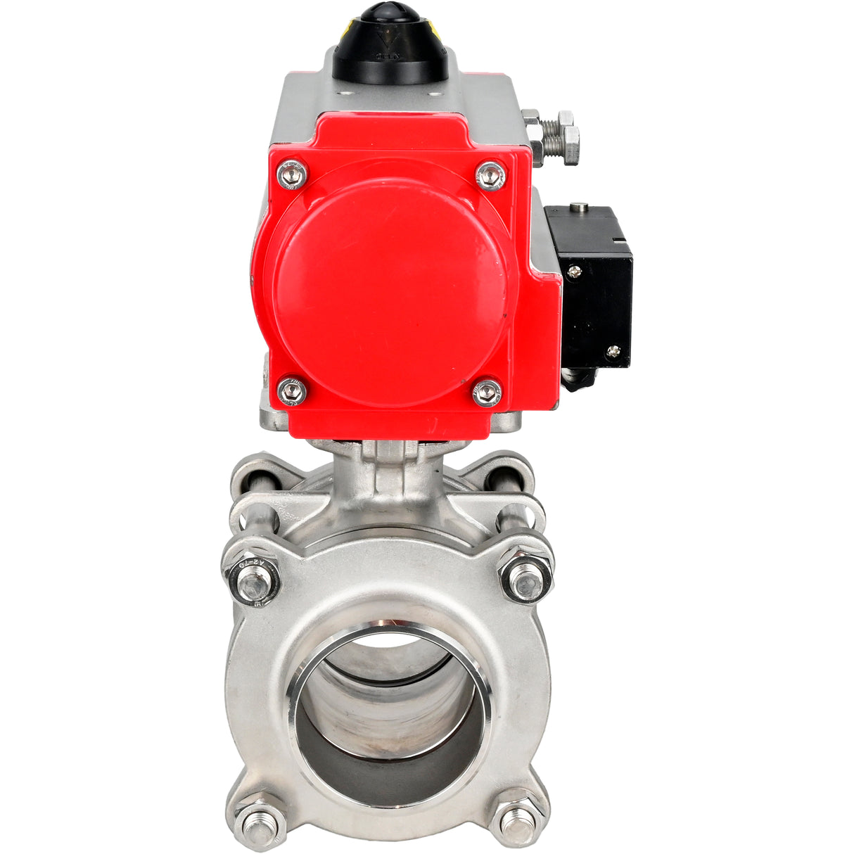 Ball valves Elephant BV3232P(3pc)-FP-W-ISO-H WDVF DN15-32 63 bar full bore, body - 316 stainless steel, seal - PTFE, for welding, with PA-SA pneumatic actuator, pneumatic distributor 4M310-08 220V