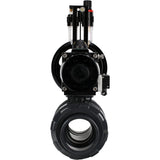 Ball valves Elephant BV4242E-FP-GRM-ISO, body material - UPVC, ball material - UPVC, seal - EPDM, with pneumatic actuator double action PA-DA-105-1, pneumatic distributor 4M310-08 24V and ATU AFC2000