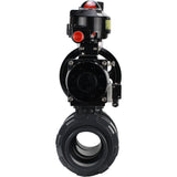 Ball valves Elephant BV4242E-FP-GRM-ISO, body material - UPVC, ball material - UPVC, seal - EPDM, with pneumatic actuator double action PA-DA-105-1, pneumatic distributor 4M310-08 220V, LSU APL-510N EX and ATU AFC2000