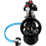 Ball valves Elephant BV4242E-FP-GRM-ISO, body material - UPVC, ball material - UPVC, seal - EPDM, with pneumatic actuator double action PA-DA-105-1, pneumatic distributor 4V320-08 220V, LSU APL-410N EX and ATU AFC2000