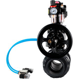 Ball valves Elephant BV4242E-FP-GRM-ISO, body material - UPVC, ball material - UPVC, seal - EPDM, with pneumatic actuator double action PA-DA-105-1, pneumatic distributor 4V320-08 220V, LSU APL-510N EX and ATU AFC2000