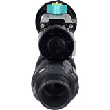Ball valves Elephant BV4242E-FP-GRM-ISO, body material - UPVC, ball material - UPVC, seal - EPDM, with pneumatic actuator double action PA-DA-105-1 and magnetic switch ALS200D