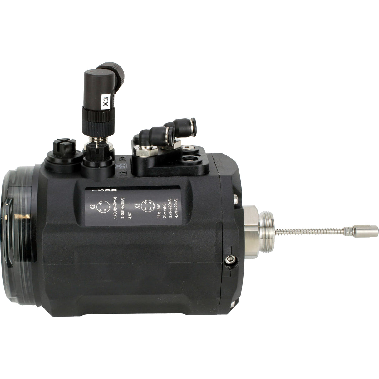 Electropneumatic positioners Elephant EIP-1500 intelligent, linear stroke range - 5-50mm, voltage - 24V, pressure - 3-7bar, housing - plastic, color - black