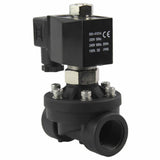 Electroválvula eléctrica de acción semidirecta, de dos vías, normalmente abierta, Elephant DW-51-NO EPDM G 110/220V, material del cuerpo: Nylon 66, junta: EPDM