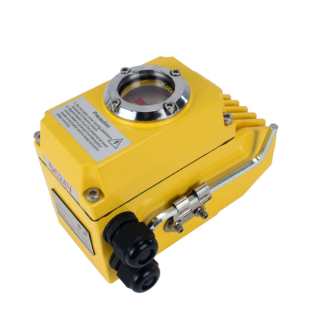 Actuador eléctrico de cuarto de vuelta Elephant 005-040 110/220V con sensor de retroalimentación y señal de control de entrada de 4-20 mA