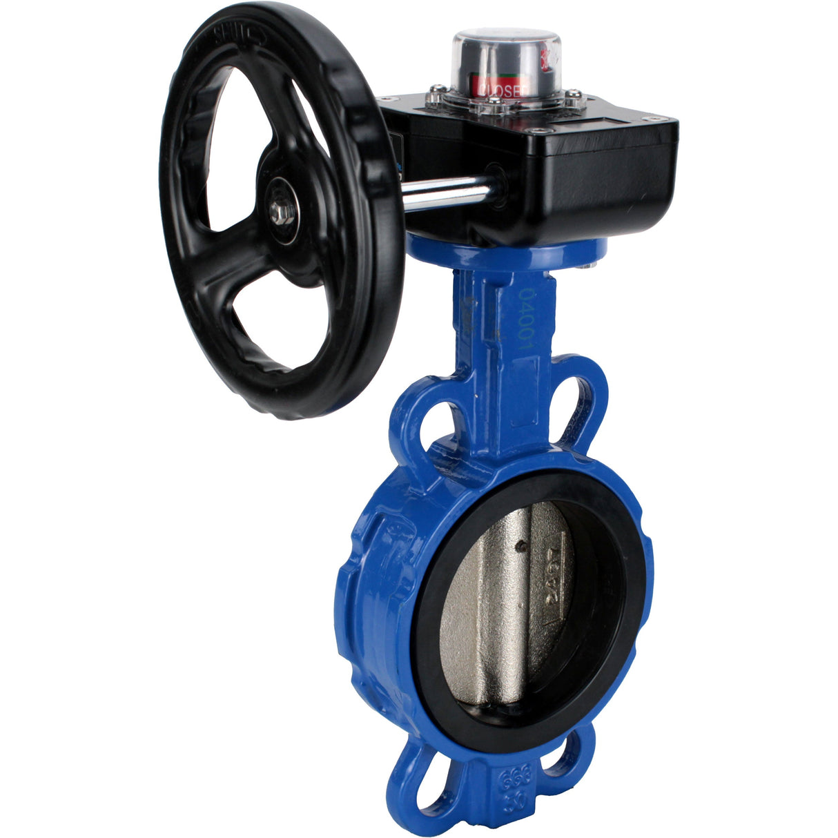 Válvula de mariposa de agua Elephant g50-g40-epdm-elephant-hgb, material del cuerpo: hierro fundido GGG50, material del disco: hierro fundido GGG40, sello: EPDM, operada por engranajes