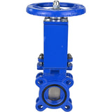 Vanne à guillotine Elephant GVKN1331E-2W-Fb-S, matériau du corps - fonte GGG40, matériau du couteau - acier inoxydable AISI 304, joint - EPDM, volant