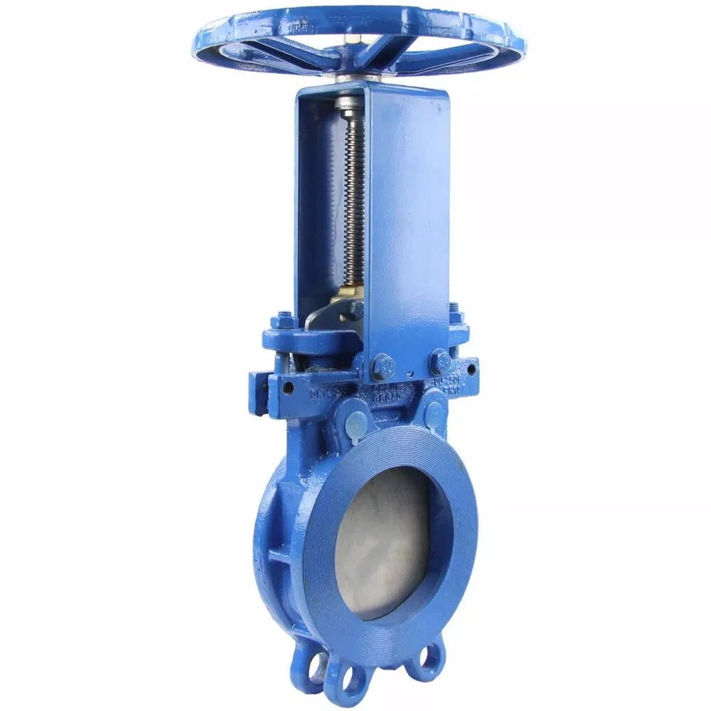 Vanne à guillotine Elephant GVKR1331N-2W-Fb-S, matériau du corps - fonte GGG40, matériau du couteau - acier inoxydable AISI 304, joint - NBR, volant