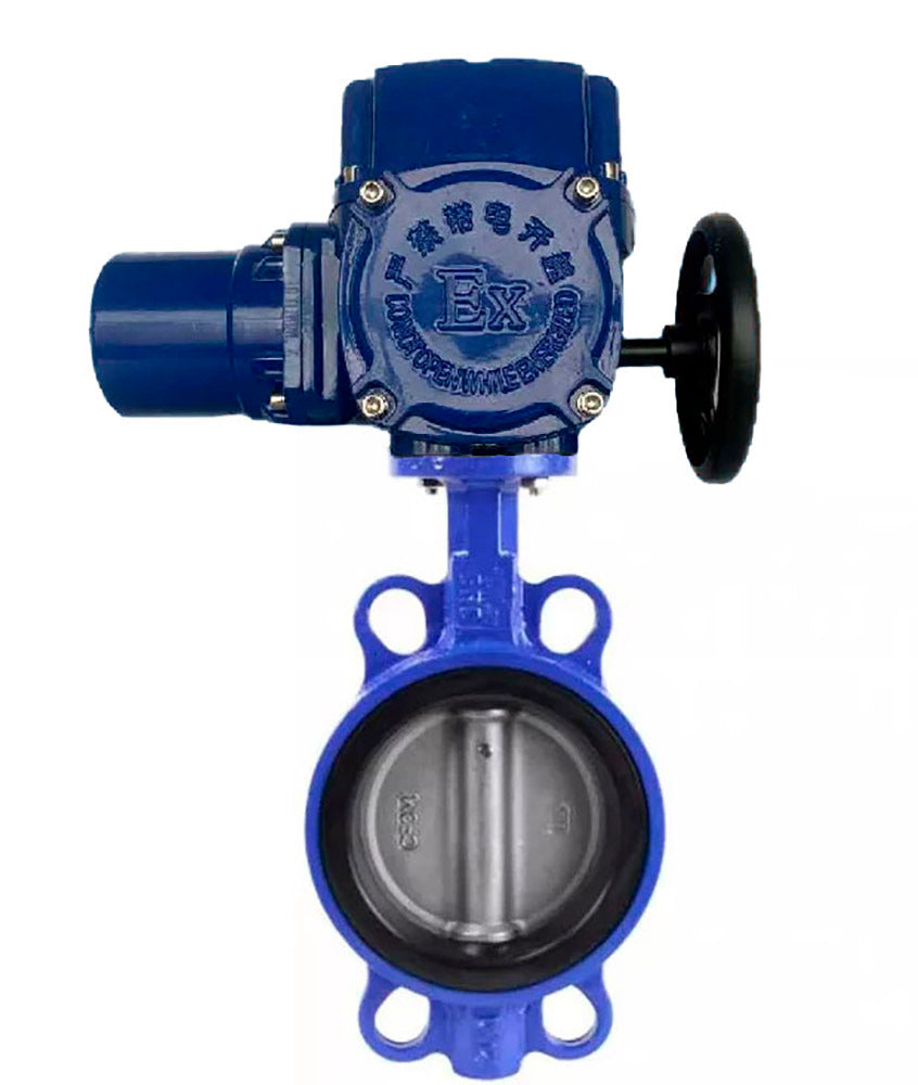 Válvula de mariposa de agua Elephant GGG50-316L-EPDM, material del cuerpo: fundición GGG50, material del disco: acero inoxidable 316L, junta: EPDM con actuador eléctrico de 1/4 de vuelta Elephant QT-W (M) EX 380V