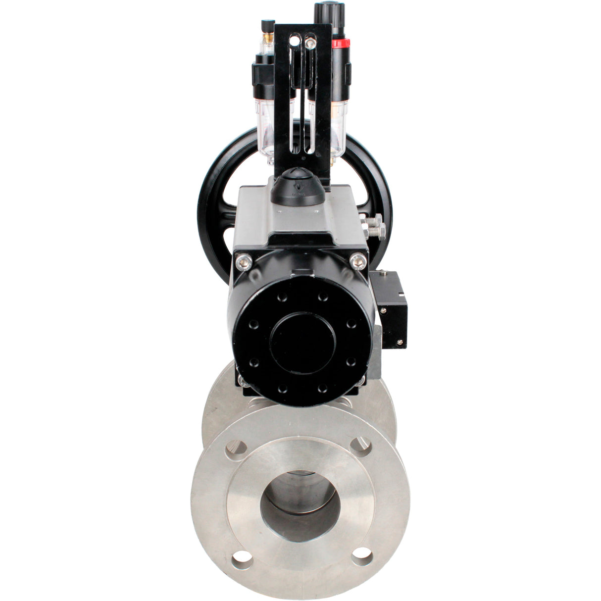Ball valves Elephant BV3232P(2pc)-FP-F-ISO-H DN80-100 16 bar, full bore flanged, stainless steel SS316, seal - PTFE, with pneumatic actuator PA-DA-105-1 double acting, with pneumatic distributor 4M310-08 220V , with ATU AFC2000