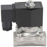Electroválvula eléctrica de acción directa de dos vías normalmente cerrada Elephant VS2W-201V-NC VITON 110/220V, material del cuerpo - acero inoxidable AISI 304, junta - Viton