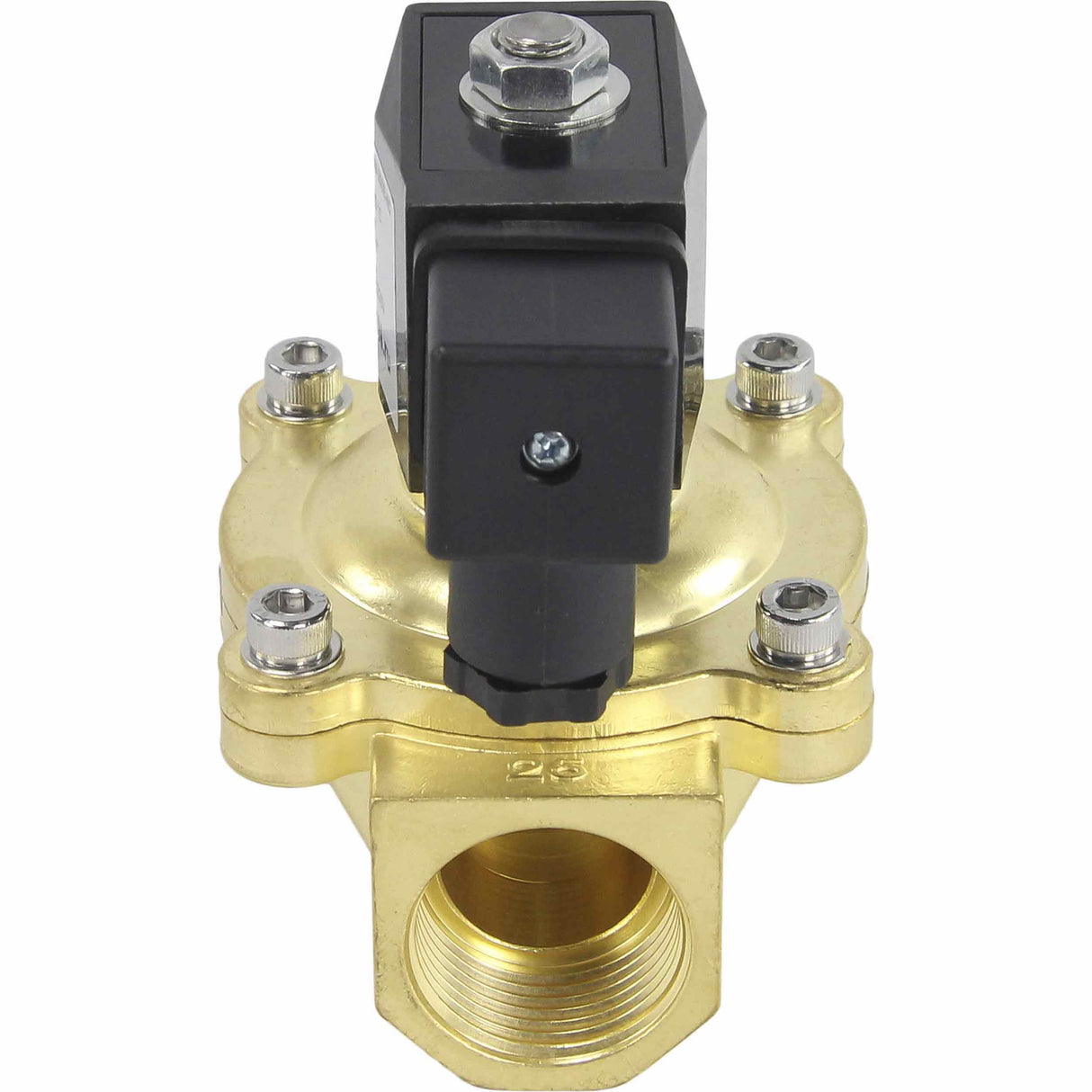 Electroválvula eléctrica de acción directa de dos vías normalmente cerrada Elephant VS2W-200V-NC VITON 24V, material del cuerpo - latón, junta - Viton