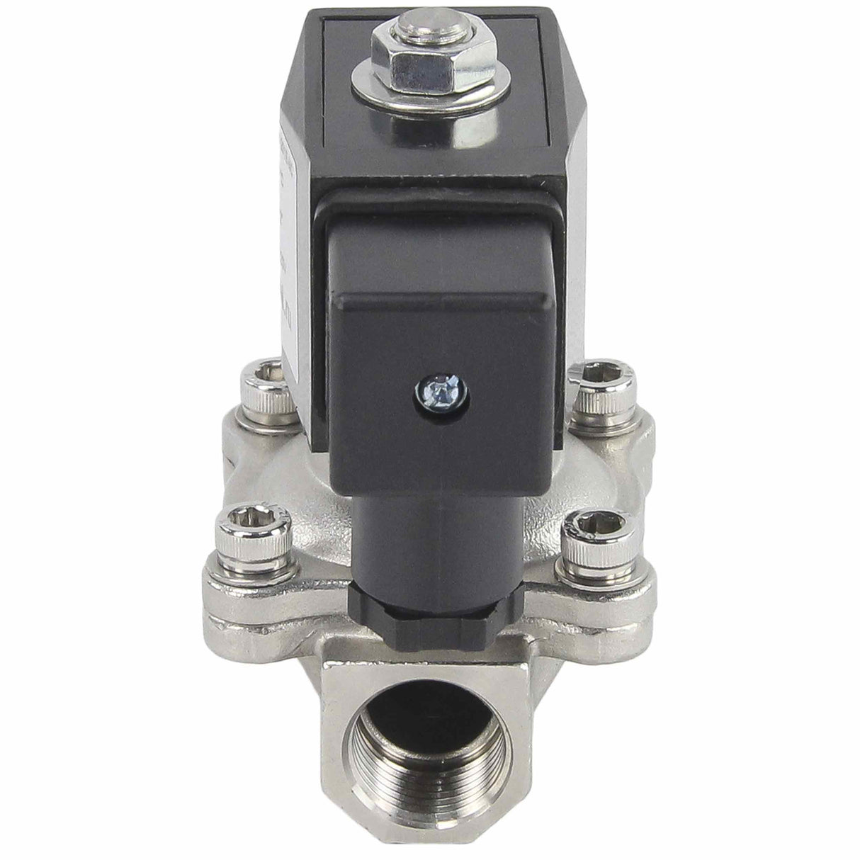 Electroválvula eléctrica de acción directa de dos vías normalmente cerrada Elephant VS2W-201V-NC VITON 24V, material del cuerpo - acero inoxidable AISI 304, junta - Viton