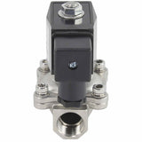 Electroválvula eléctrica de acción directa de dos vías normalmente cerrada Elephant VS2W-201V-NC VITON 24V, material del cuerpo - acero inoxidable AISI 304, junta - Viton