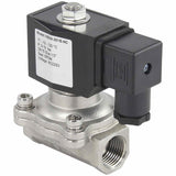 Electroválvula eléctrica de acción directa de dos vías normalmente cerrada Elephant VS2W-201V-NC VITON 24V, material del cuerpo - acero inoxidable AISI 304, junta - Viton