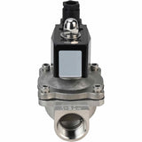 Electroválvula eléctrica de acción directa de dos vías normalmente abierta Elephant VS2W-301V-NO VITON 24V, material del cuerpo - acero inoxidable AISI 304, junta - VITON