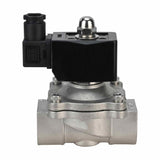 Electroválvula eléctrica de acción directa de dos vías normalmente abierta Elephant VS2W-301V-NO VITON 24V, material del cuerpo - acero inoxidable AISI 304, junta - VITON