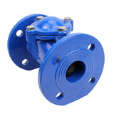 Válvula de retención de bola Elephant VCB1414N-F PSI232, material del cuerpo: fundición GGG50, junta: NBR, acortada, con brida, sin tapón de drenaje