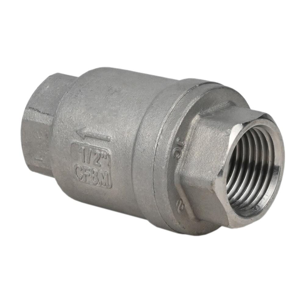 Válvula de retención de resorte Elephant LSCV, material del cuerpo: acero inoxidable AISI 316, material del elemento de cierre: acero inoxidable AISI 316, junta: PTFE