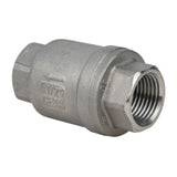 Válvula de retención de resorte Elephant LSCV, material del cuerpo: acero inoxidable AISI 316, material del elemento de cierre: acero inoxidable AISI 316, junta: PTFE