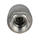 Válvula de retención de resorte Elephant LSCV, material del cuerpo: acero inoxidable AISI 316, material del elemento de cierre: acero inoxidable AISI 316, junta: PTFE