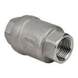 Válvula de retención de resorte Elephant LSCV, material del cuerpo: acero inoxidable AISI 316, material del elemento de cierre: acero inoxidable AISI 316, junta: PTFE