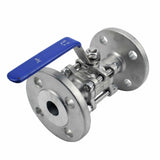 Válvula de bola de acero inoxidable Elephant BV.F.Fp.T.316.180 580 psi, SS316, paso completo, conexión bridada, con manija
