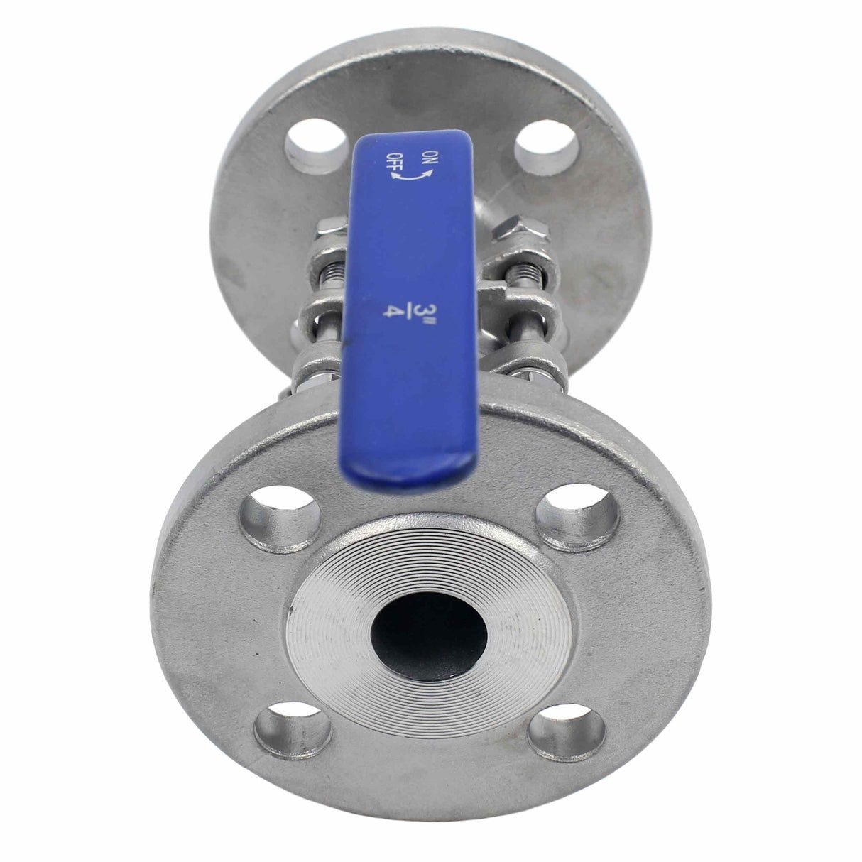 Válvula de bola de acero inoxidable Elephant BV.F.Fp.T.316.180 580 psi, SS316, paso completo, conexión bridada, con manija
