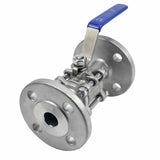Válvula de bola de acero inoxidable Elephant BV.F.Fp.T.316.180 580 psi, SS316, paso completo, conexión bridada, con manija